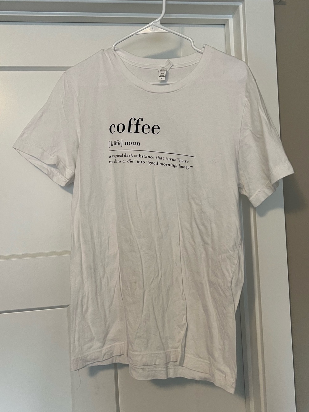 Bella Canvas White Coffee Definition Graphic Tee